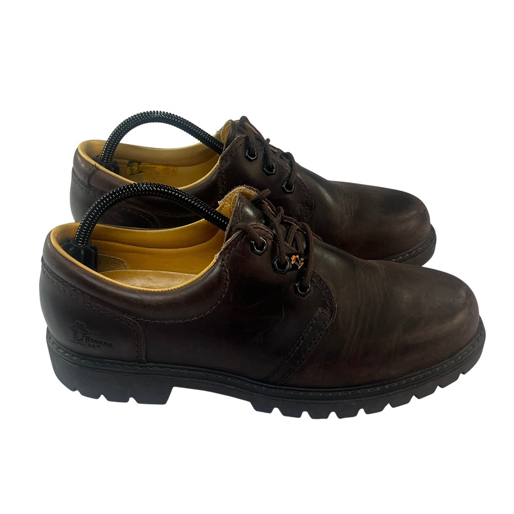 Havana Joe Derby Shoes Mens 43/10 Brown Leather Lug Sole Oxford Rugged Spain